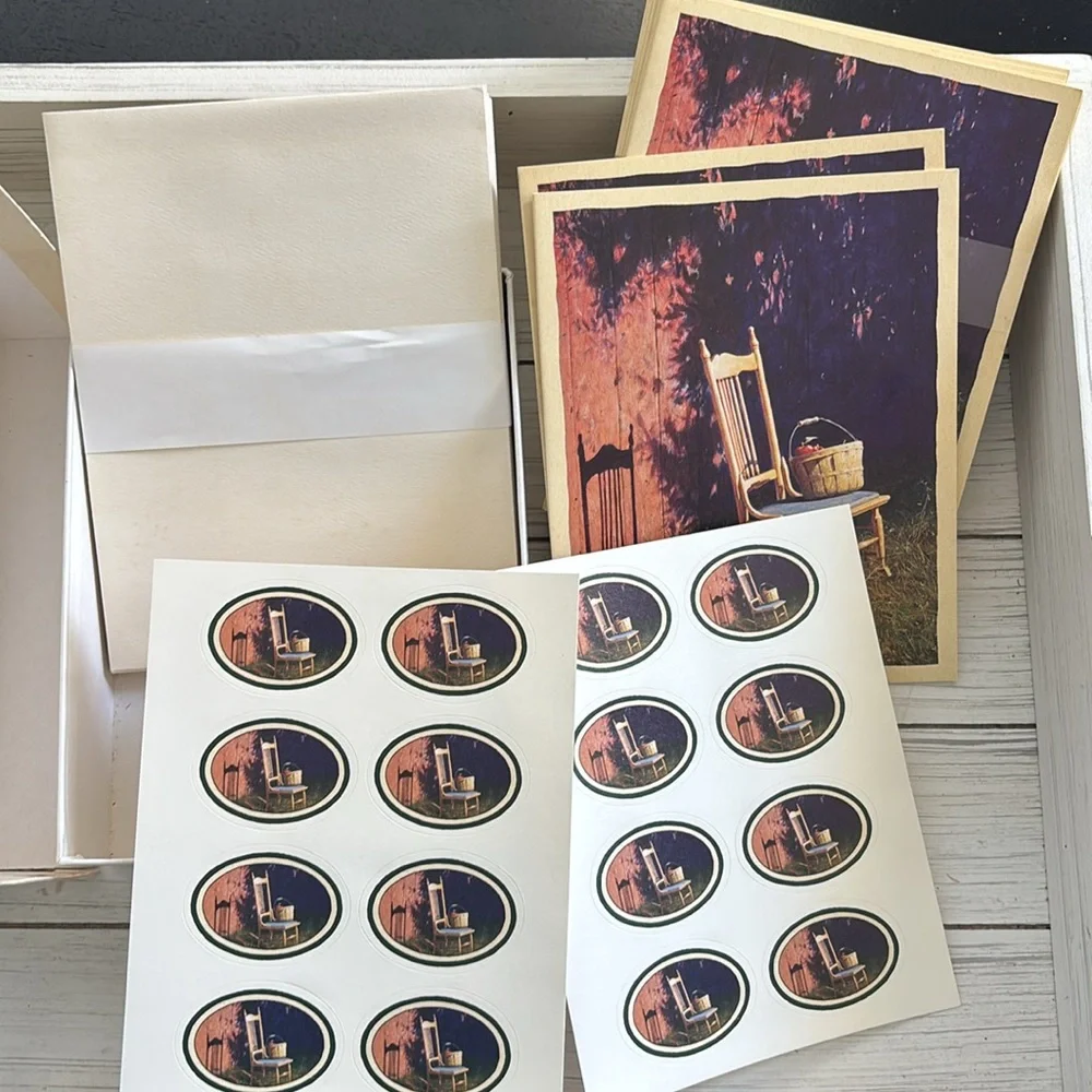 Vintage Bookmark Deluxe Note Cards Sitting In The Sun by Ned Young 16 Pieces